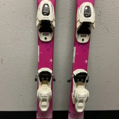 Used Elan LIL MAGIC Girls DH Ski/Binding White And Pink 120 cm