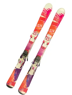 Used Elan LIL MAGIC Girls DH Ski/Binding Pink 110 cm