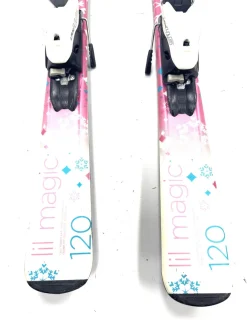 Used Elan LIL MAGIC Girls DH Ski/Binding Pink 120 cm
