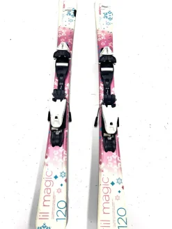 Used Elan LIL MAGIC Girls DH Ski/Binding Pink 120 cm