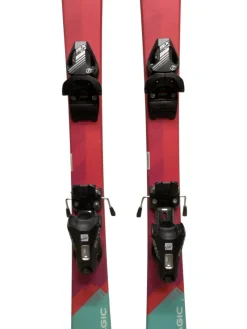 Used Elan LIL MAGIC Girls DH Ski/Binding Pink 110 cm
