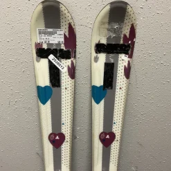 Used Elan LIL SPICE Girls DH Ski/Binding White And Purple 120 cm