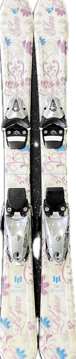 Used Elan LIL SPICE Girls DH Ski/Binding Carolina Blue And Pink 100 cm