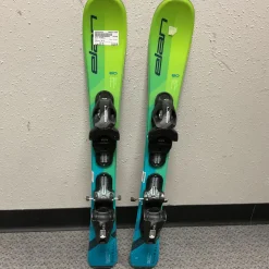 Used Elan PINBALL Boys DH Ski/Binding Green And Royal Blue 80 cm