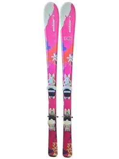 Used Elan SKY Girls DH Ski/Binding Pink 130 cm