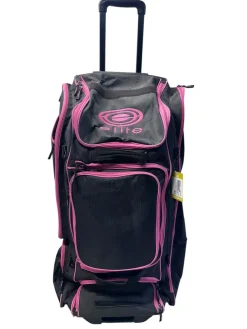 Used ELITE PLAYER ROLLER BAG BB/SB Player Wheeled Bag Pink And Black