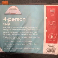 Used EMBARK 4 PERSON TENT Multi-person & Family Tent None 4-person