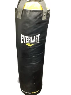 Used Everlast 100 LB HEAVY BAG Boxing Heavy Bag Black And Gold 100 lb