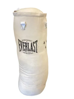 Used Everlast 100LB HEAVY BAG Boxing Heavy Bag White 100 lb