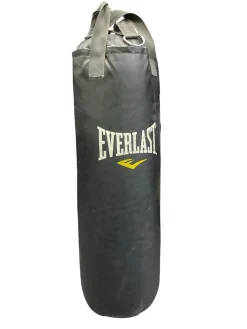 Used Everlast 50LB HEAVY BAG Boxing Heavy Bag Black 50 lb