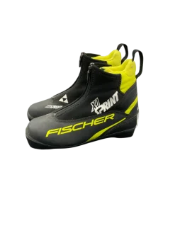 Used Fischer Boys NNN XC Ski Boots Black JR-02