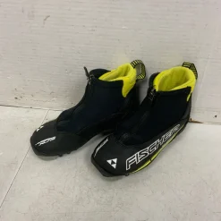 Used Fischer Boys NNN XC Ski Boots Black YT-13