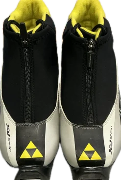 Used Fischer Boys SNS XC Ski Boots Neon Green JR-02