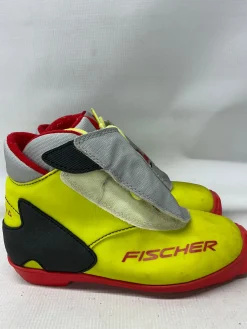 Used Fischer Boys SNS XC Ski Boots Yellow JR-02