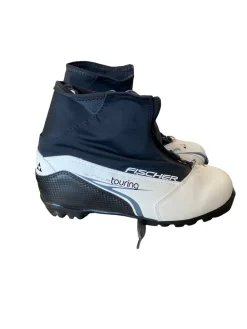Used Fischer Mens NNN XC Ski Boots White M 07-07.5 / W 08-08.5