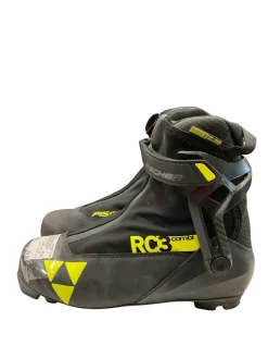 Used Fischer RC3 COMBI SZ 39 Mens NNN XC Ski Boots Black W 07-07.5 / JR 05.5-06