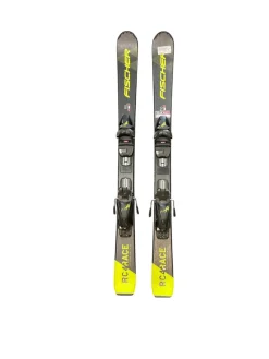 Used Fischer RC4 RACE 110CM Boys DH Ski/Binding Black And Optic Yellow 110 cm