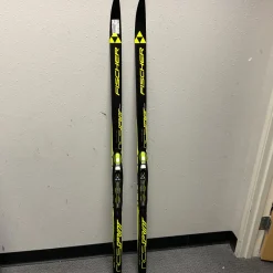 Used Fischer RCS SPRINT Boys XC Ski/Binding Black And Optic Yellow 150 cm