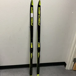 Used Fischer SPRINT CROWN Boys XC Ski/Binding Black And Optic Yellow 140 cm