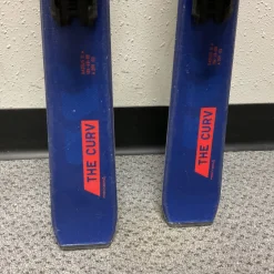 Used Fischer THE CURV Boys DH Ski/Binding Navy Blue 130 cm