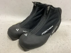 Used Fischer XC PRO Mens NNN XC Ski Boots Black W 07-07.5 / JR 05.5-06