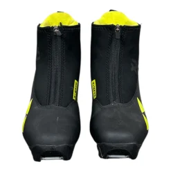 Used Fischer XJ SPRINT Boys NNN XC Ski Boots Black W 06 / JR 04-04.5