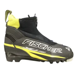 Used Fischer XJ SPRINT Boys NNN XC Ski Boots Black W 06 / JR 04-04.5