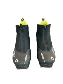 Used Fischer XJ SPRINT Boys NNN XC Ski Boots Black W 06 / JR 04-04.5