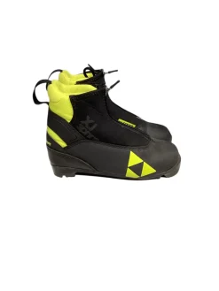 Used Fischer XJ SPRINT Boys NNN XC Ski Boots Black JR-01