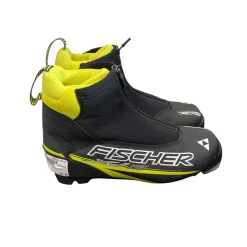 Used Fischer XJ SPRINT Mens NNN XC Ski Boots Black W 05-05.5 / JR 03.5-04