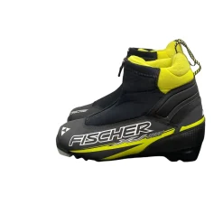 Used Fischer XJ SPRINT Mens NNN XC Ski Boots Black W 05-05.5 / JR 03.5-04