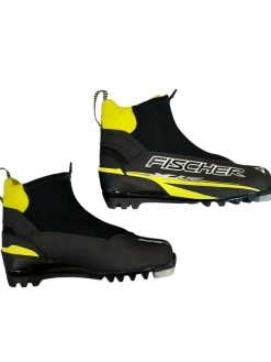 Used Fischer XJ SPRINT Mens NNN XC Ski Boots Black M 07-07.5 / W 08-08.5