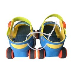 Used FISHER-PRICE ADJ N JAM TODDLER SKATES Child Roller Quad Skates Royal Blue Adjustable