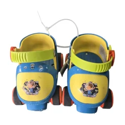 Used FISHER-PRICE ADJ N JAM TODDLER SKATES Child Roller Quad Skates Royal Blue Adjustable