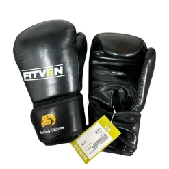 Used FITVEN Boxing Gloves Black Medium