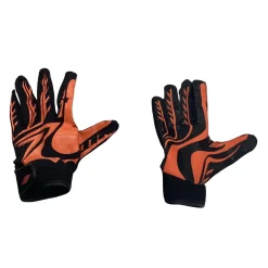Used FOOTBALL GLOVES FB Gloves Black And Orange LG