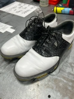 Used Foot Joy Mens Golf Shoes White Senior 10