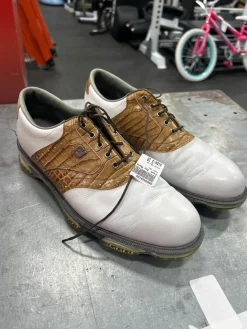 Used Foot Joy Mens Golf Shoes White Senior 10