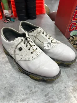 Used Foot Joy Mens Golf Shoes White Senior 10