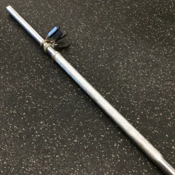 Used 6 FOOT STANDARD BARBELL WITH CLIPS Standard Bar None 6Ft