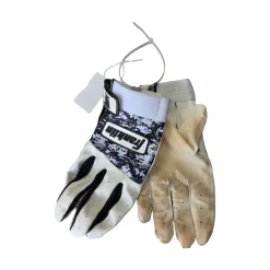 Used Franklin BATTING GLOVES ADULT MD BB/SB Batting Gloves White MD