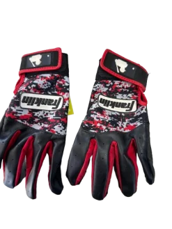 Used Franklin BB/SB Batting Gloves Red And Black MD