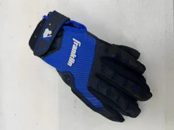 Used Franklin BB/SB Batting Gloves Black And Royal Blue MD