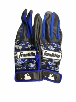 Used Franklin BB/SB Batting Gloves Royal Blue And Black LG