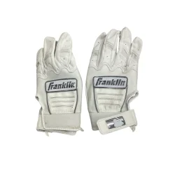 Used Franklin BB/SB Batting Gloves White MD