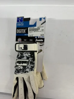 Used Franklin BB/SB Batting Gloves White LG