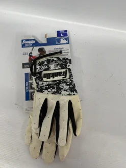 Used Franklin BB/SB Batting Gloves White LG