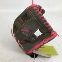 Used Franklin 9.5 IN RHT SB GLOVE RH Throw Fastpitch Gloves Grey And Pink 9 1/2"