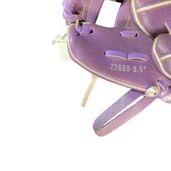 Used Franklin MESKTEK RH Throw Fastpitch Gloves Purple 9 1/2"