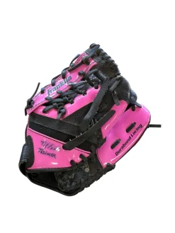 Used Franklin RTP RH Throw Fastpitch Gloves Pink 9 1/2"